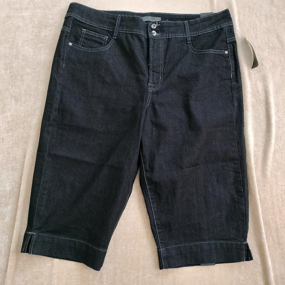 NWT Nine West Style Melanie Skimmer Missy Women Size 16/32 Average Capri Jeans